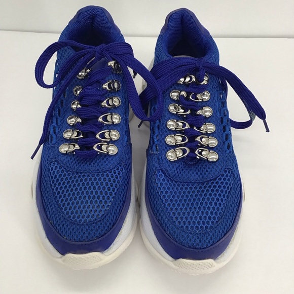 Jeffrey Campbell Hotspot Blue Oversized Dad Sneakers Platform NWOT Size 7 - Picture 7 of 9